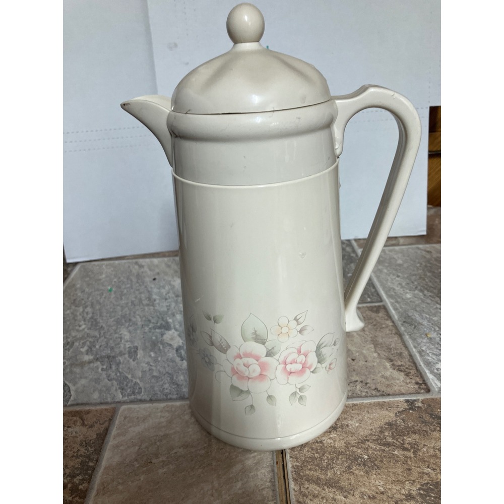 Kamenstein Pfaltzgraff Tea Rose Thermal Carafe Vintage Insulated Coffee Pitcher